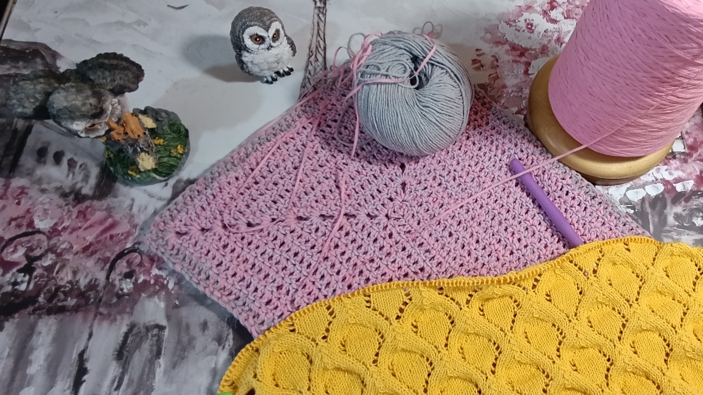 🧶Вязание.Вяжу дорожку из Джинса.Джемпер из пряжи Лючия.