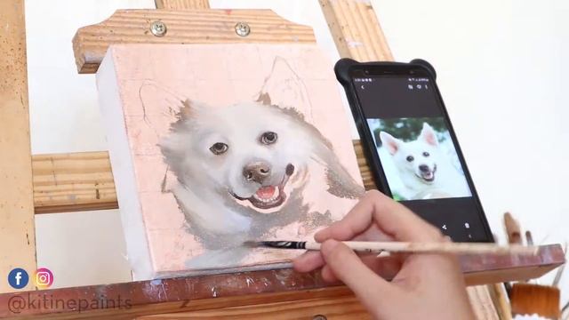 “Bubba” | Spitz-Retriever Oil Painting Time-lapse | Philippines