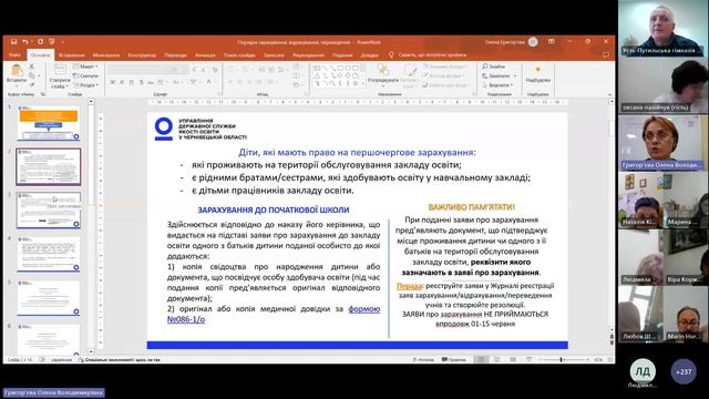 нарада директорів ЗЗСО з питань зарахування, відрахування, переведення (06.02.2024)