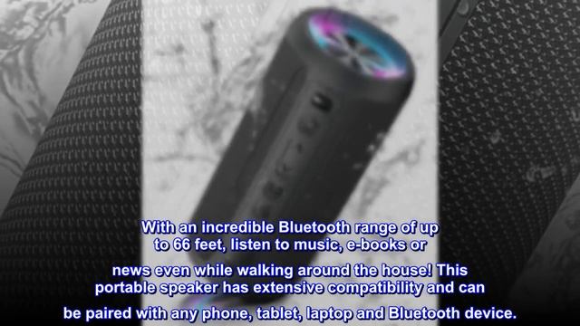 Ortizan Bluetooth Speaker, Upgraded Portable Wireless Speaker with 24W Loud Stereo Sound and LED Li