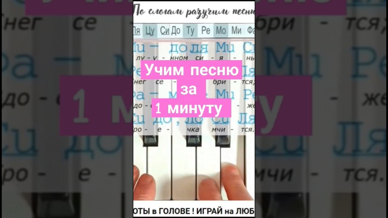 Новый Метод | Учим песню за 1 минуту #shorts #piano #музыка #песня #топ