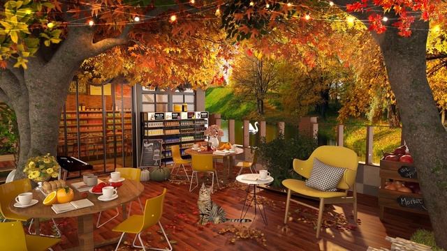 Friday Autumn Cafe by Coffee Vibes Fall Jazz Bossa Nova Guitar Music Peaceful Autumn Ambience