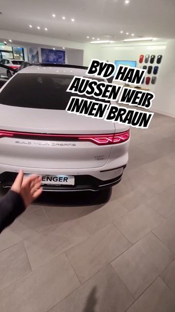 BYD HAN Aussen Weiß innen Braun. Elektroauto aus China #emobility #ev