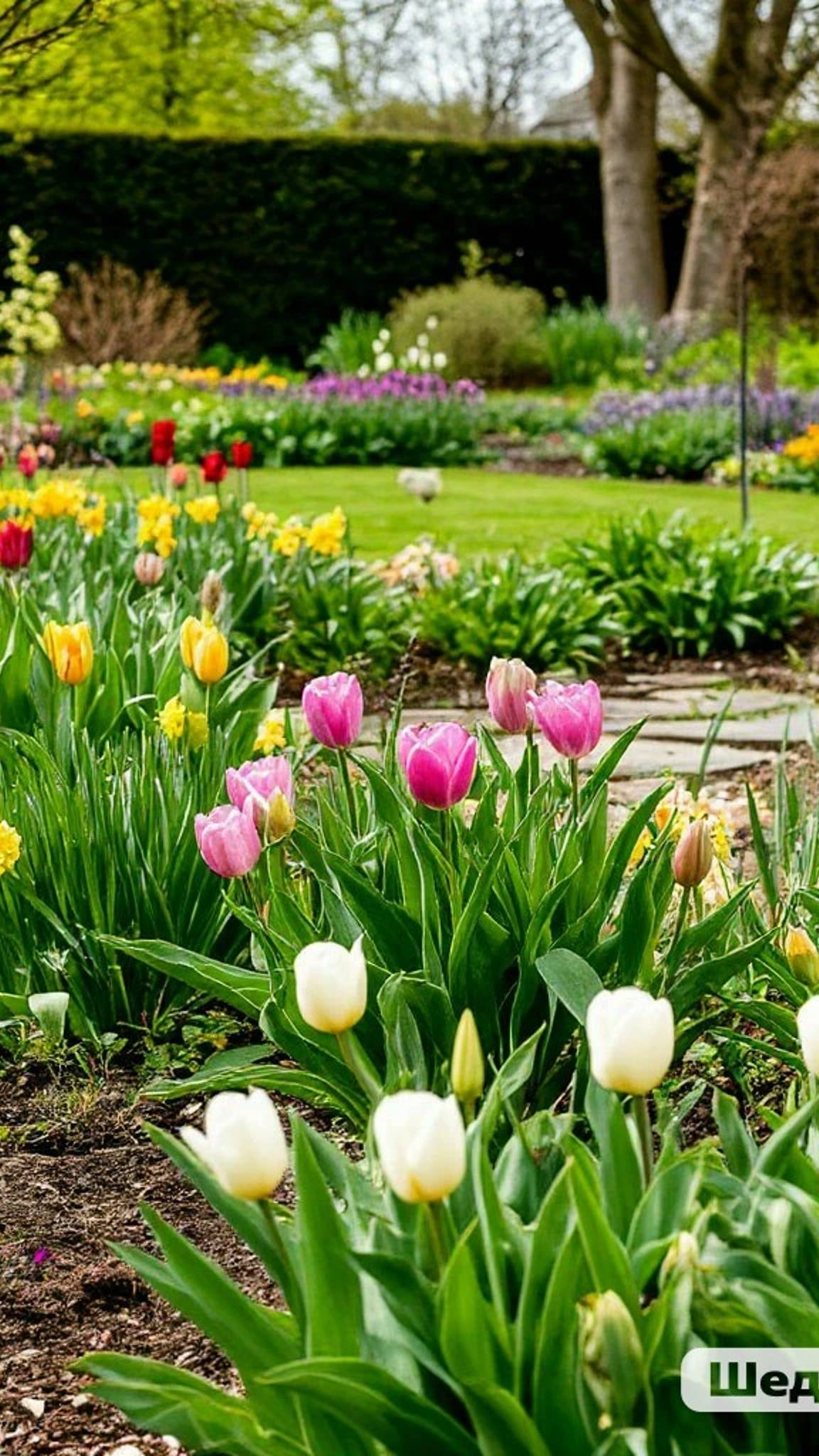 Обзор сада в апреле🌺🌲🧹Петухи или что? 🤔
