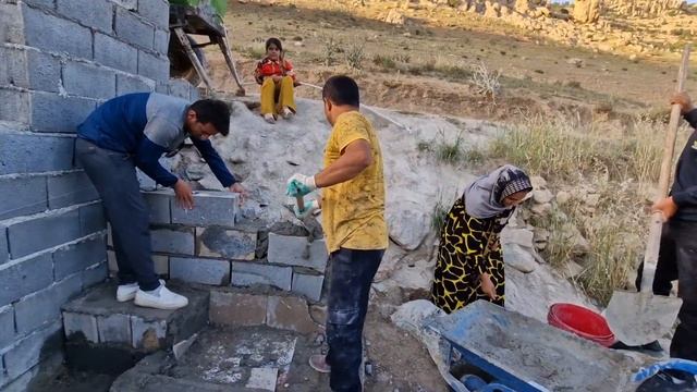 Brother's glorious return: building a pond: Mojtaba's innocence