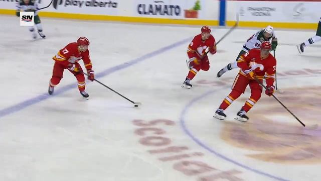 Flames’ Sharangovich Carves Through Wild Before Tipping Home Wrister