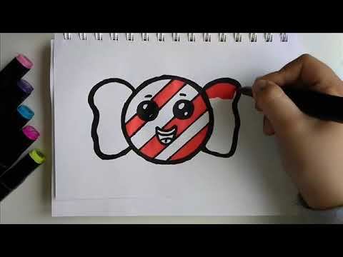 КАК НАРИСОВАТЬ КОНФЕТКУ. ПРОСТЫЕ РИСУНКИ ДЛЯ НАЧИНАЮЩИХ.