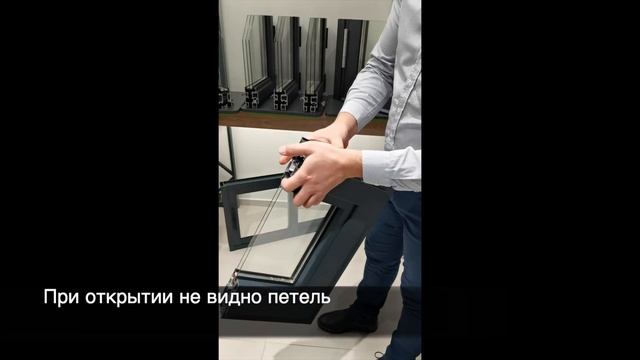 СТВОРКА ИЗ АЛЮМИНИЯ СО СКРЫТОЙ ПЕТЛЕЙ
