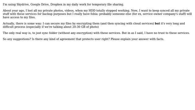 How secure are public cloud services like Skydrive, Google Drive, Dropbox?