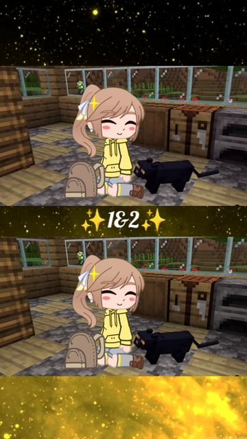 //1&2//✨🐱//#minecraft #майнкрафт  #кошка  #gachaclub #trend #эстеллина
