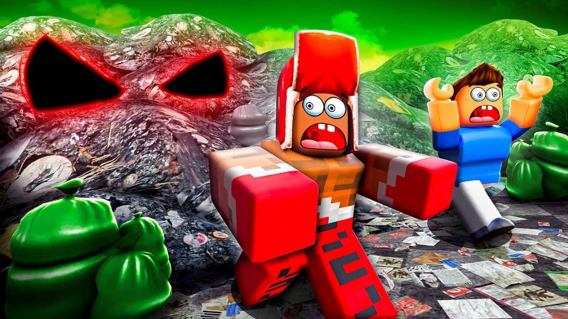 ПОБЕГ ОТ МУСОРНОГО МОНСТРА! 😱 Это Был КОШМАР в Роблокс! ВЛАДУС