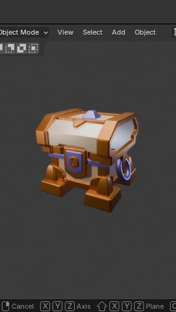 Создание стилизованного сундука в Blender 4