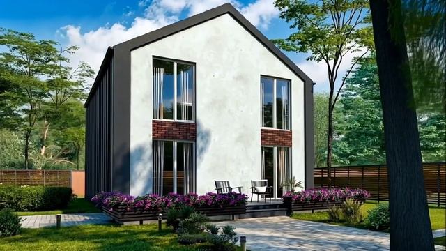 БП-137: Современный Барнхаус — оцените стильный фасад! 🏡