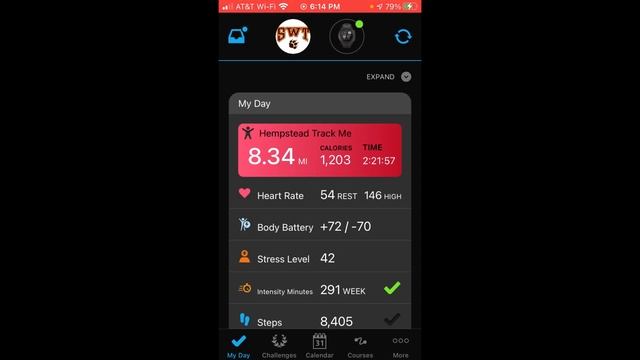 Garmin Instinct - Using Track Me Activity