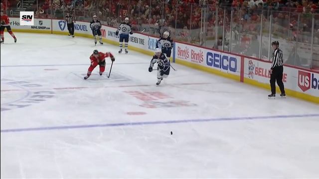 Blackhawks' Nick Foligno Makes Good On Brutal Turnover By Jets' Connor Hellebuyck