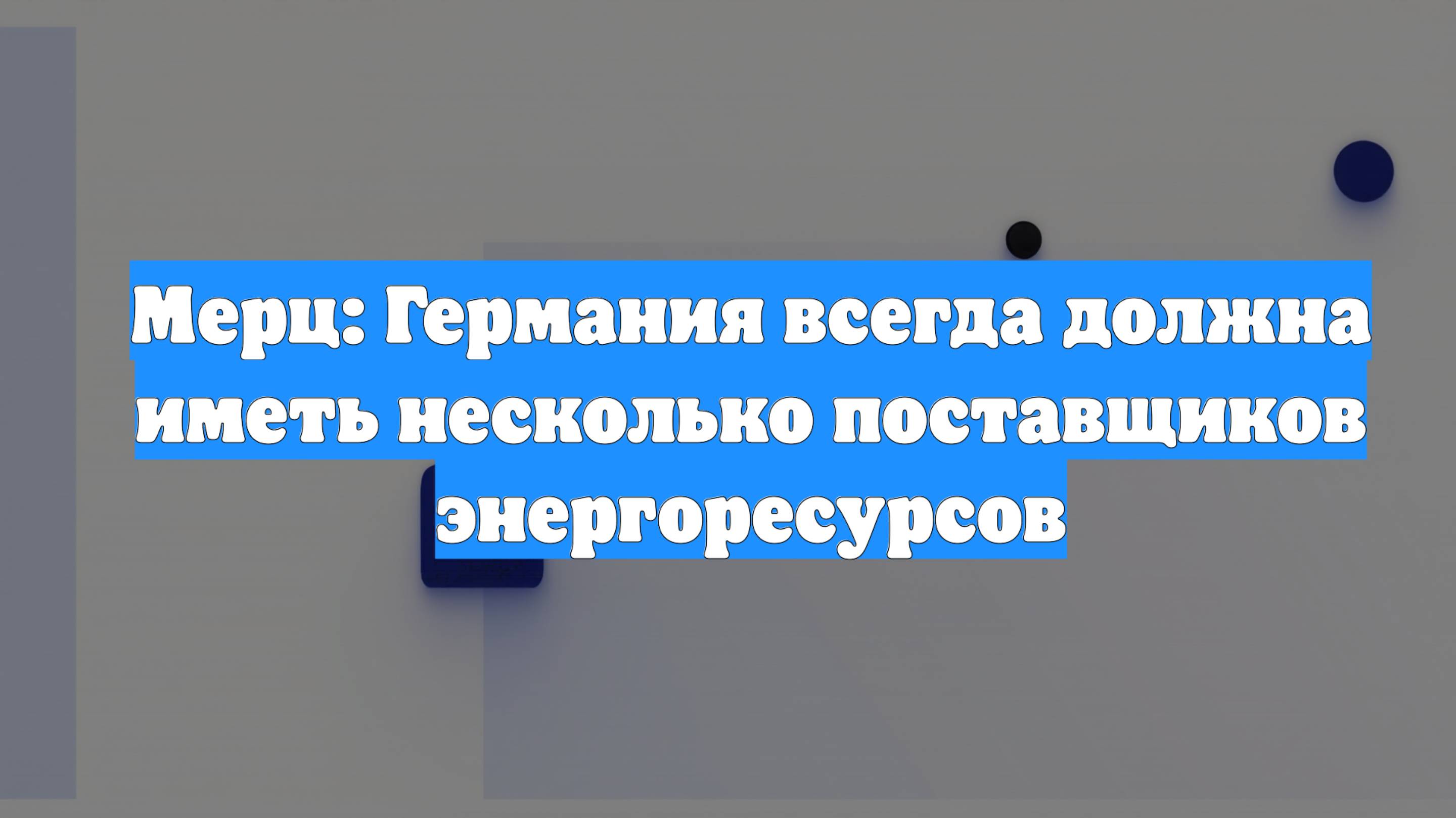 Мерц: Германия всегда должна иметь несколько поставщиков энергоресурсов