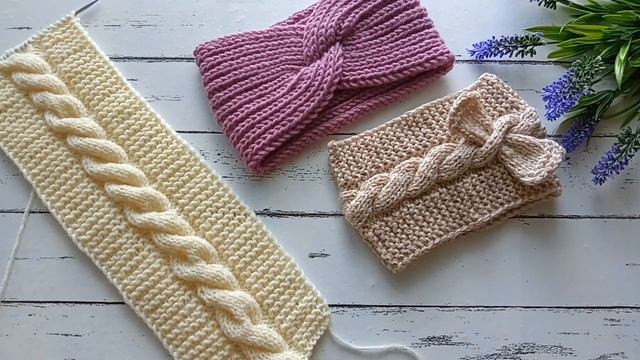 Повязка спицами🧶Как связать повязку для ребёнка 💗