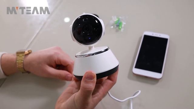 MVTEAM Wifi Smart Home Security Camera, Two-way Audio Baby Monitor, Pan Tilt Pet Camera