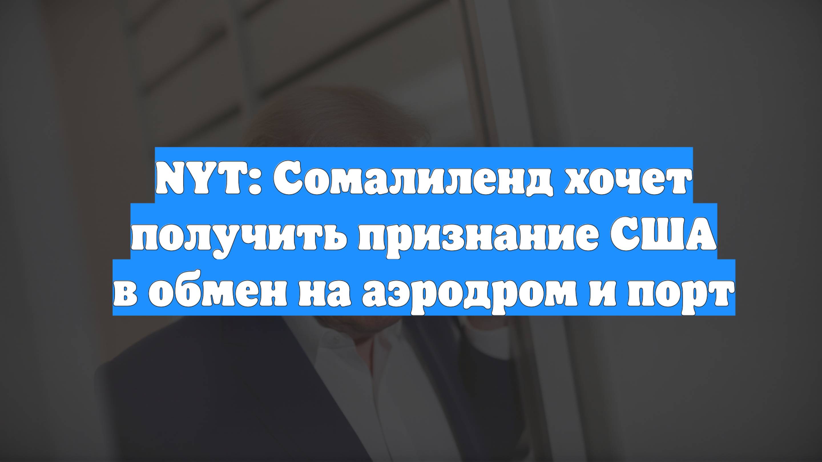 NYT: Сомалиленд хочет получить признание США в обмен на аэродром и порт