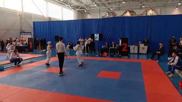 Фестиваль цветных поясов 2024 Самара Тхэквондо итф Taekwondo ITF 1 раунд Наш боец в синем Белый поя
