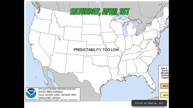 Future Radar - March 29-31 - OUTBREAK Friday? marginal severe weather risk tomorrow