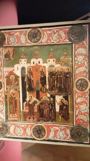 Спас Нерукотворный. Покров Пресвятой Богоматери. Двусторонняя икона-хоругвь.