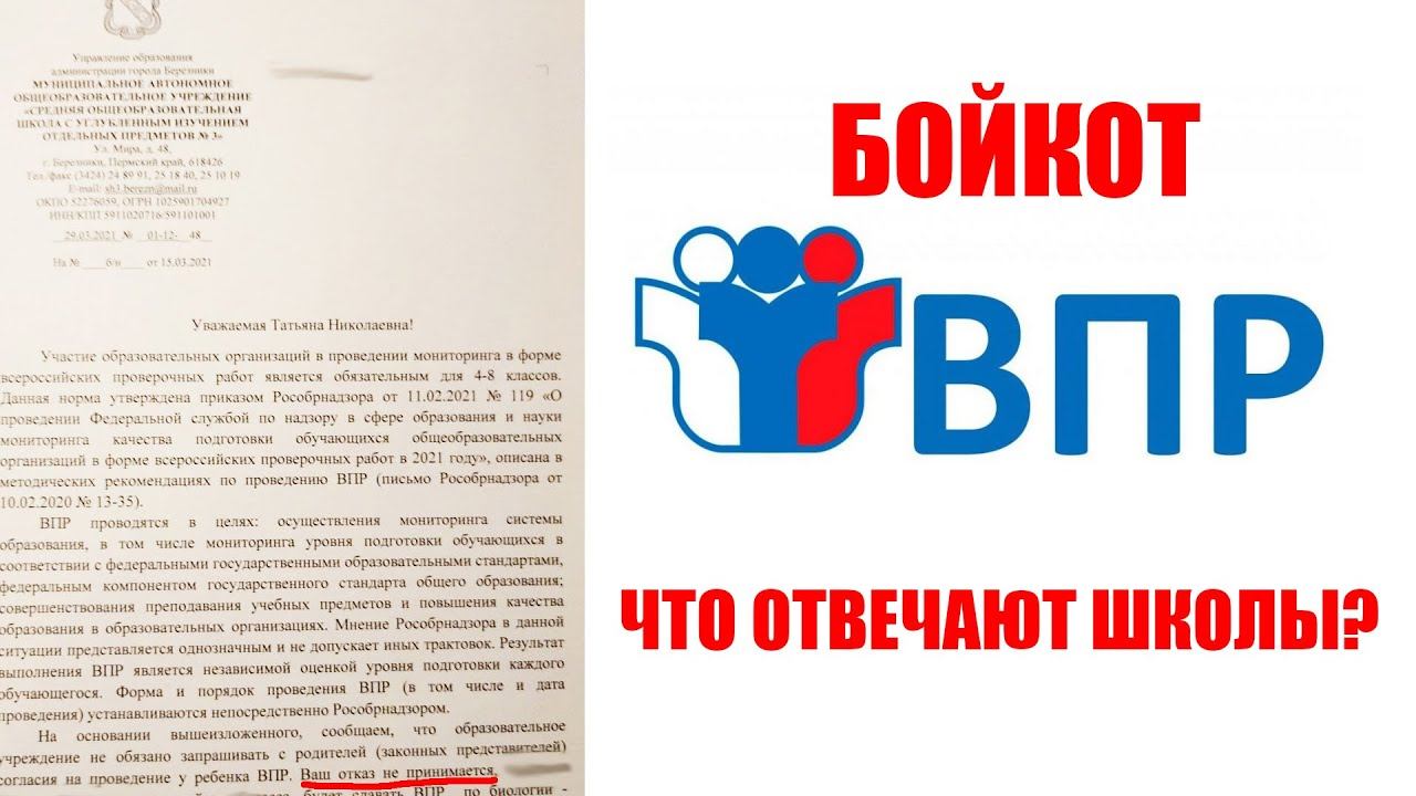 БОЙКОТ ВСЕРОССИЙСКИХ ПРОВЕРОЧНЫХ: ЧТО ОТВЕЧАЮТ ШКОЛЫ?