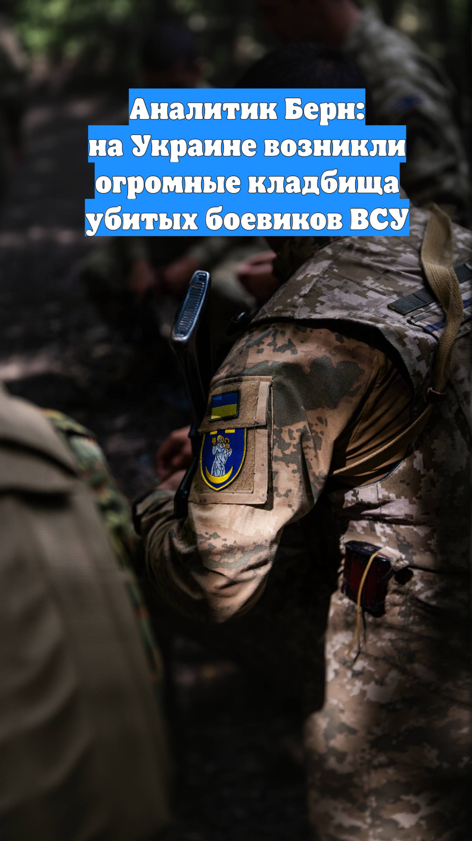 Аналитик Берн: на Украине возникли огромные кладбища убитых боевиков ВСУ