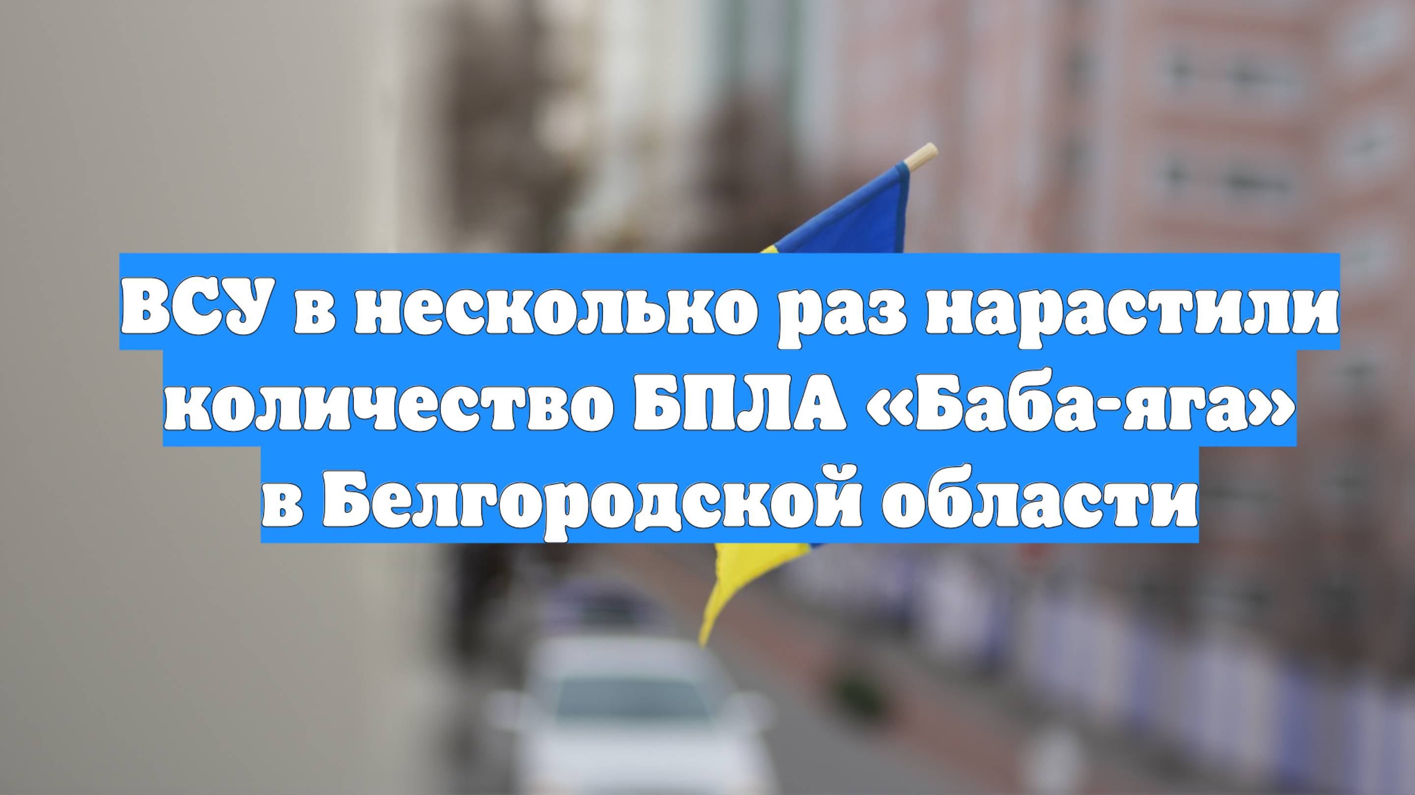 ВСУ в несколько раз нарастили количество БПЛА «Баба-яга» в Белгородской области