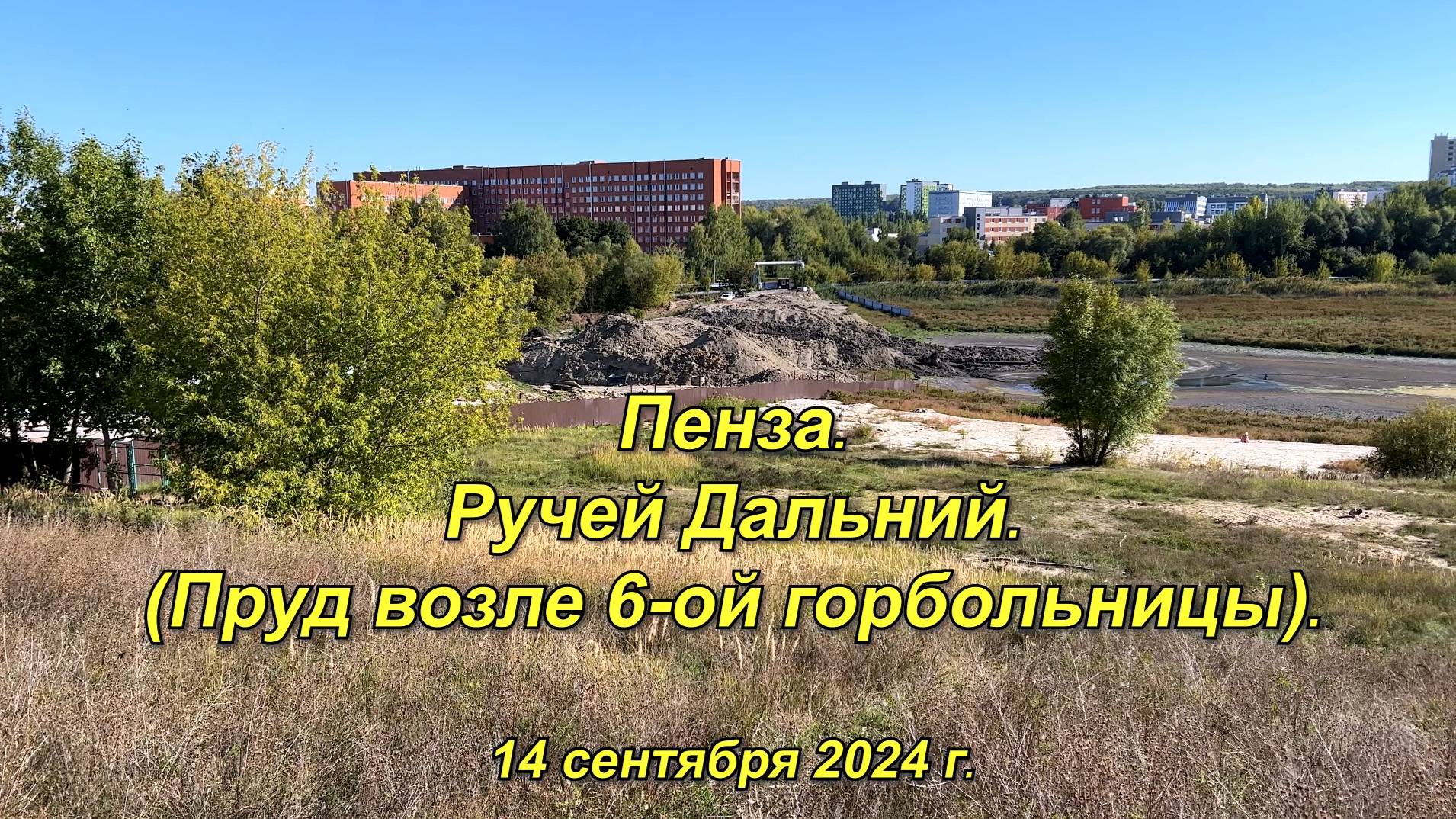 Пенза. Ручей Дальний. (Пруд возле 6-ой горбольницы). 14.09.2024