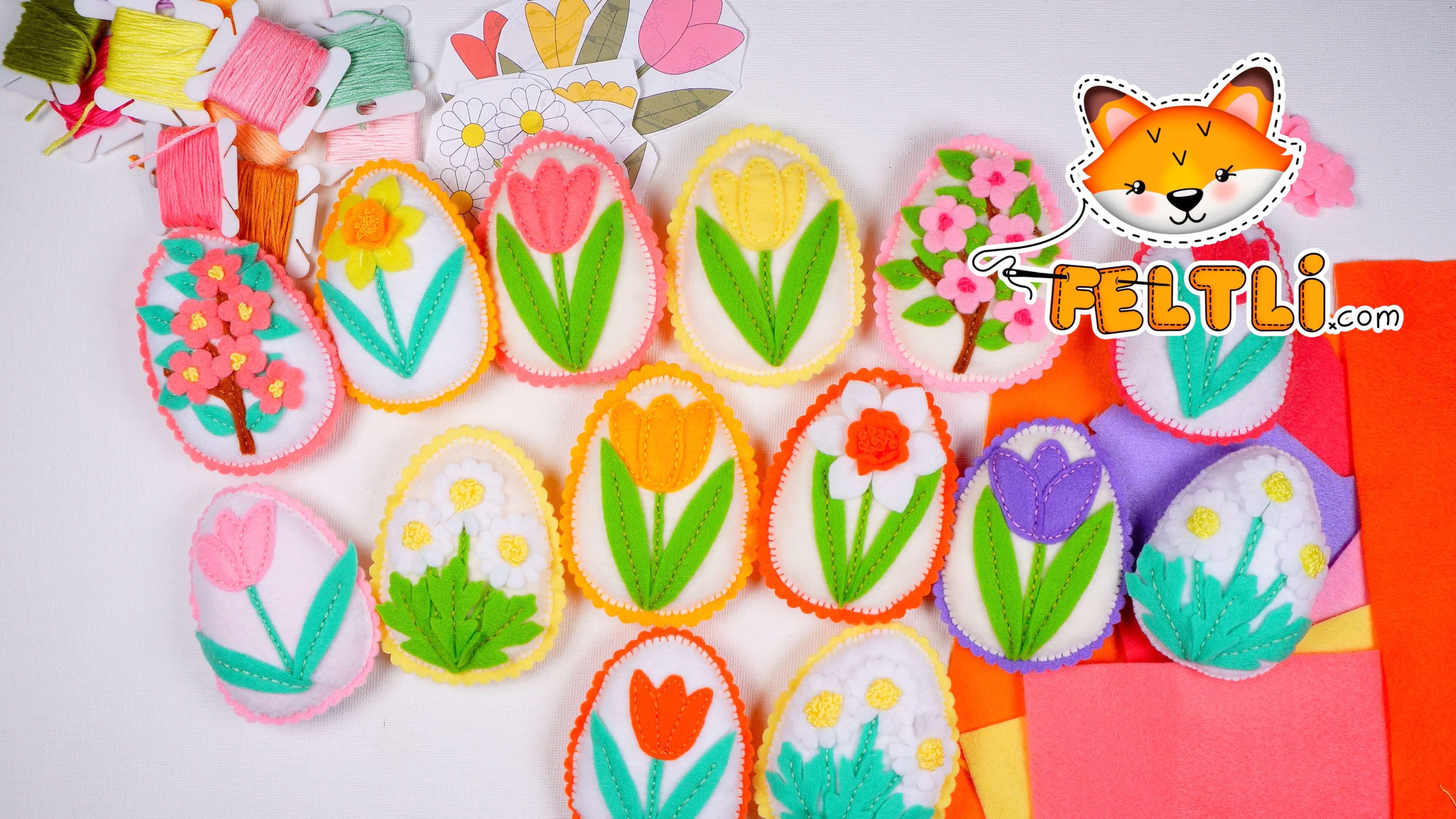 Мастер-класс на Пасхальный декор / Пасхальные яйца из фетра / DIY Easter Eggs Decoration