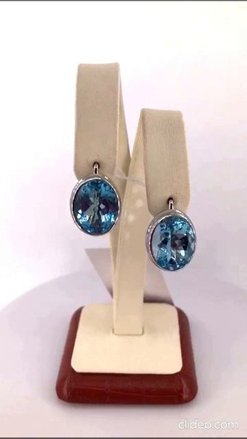 Серьги из серебра. Топаз