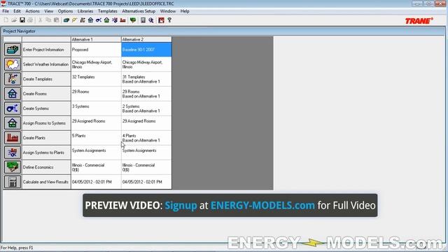 Trane TRACE 700 for LEED Part 4: Completing Systems and Entering Reports