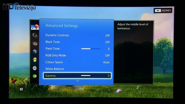 Samsung 55H8000 curved HDTV settings after calibration