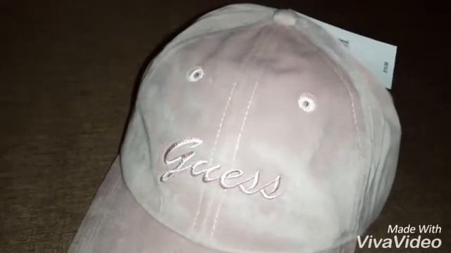 GUESS Women's Velvet Logo Baseball Hat