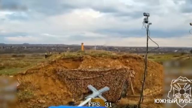 Уничтожение пункта управления БПЛА ВСУчек операторами FPV-дронов в районе н. п. Щербиновка.