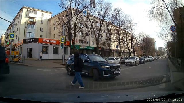 09.04.2025 в 17:35 водитель на автомобиле GEELY MONJARO, г/н А500КЕ763