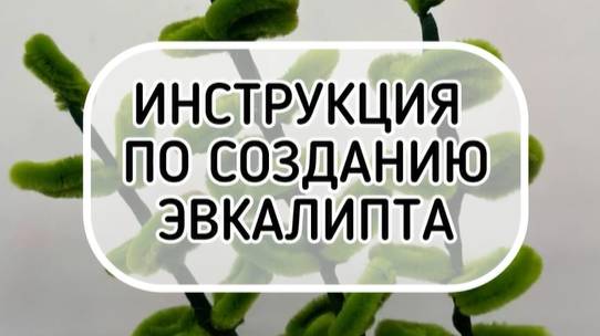 Эвкалипт из синельной проволоки. ВИДЕОИНСТРУКЦИЯ.