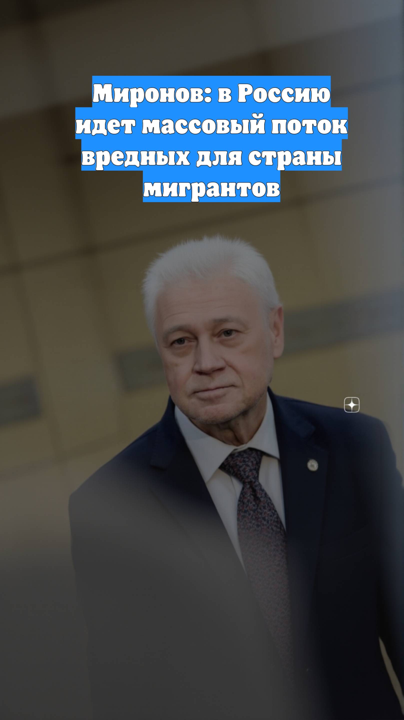 Миронов: в Россию идет массовый поток вредных для страны мигрантов