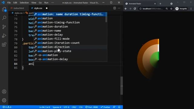 Animated Colorful Radar | HTML & CSS | Source Code