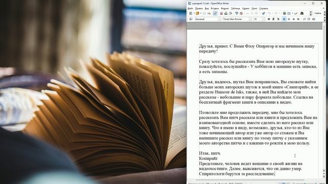 Мои авторская шутка и питч книги, для возможного взаимовыгодного осуществления.