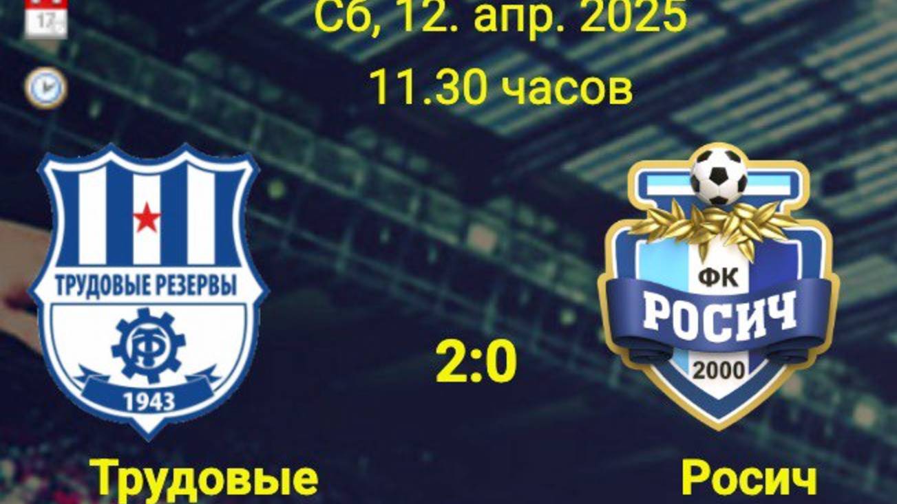 ЛПМ 2025,  Трудовые резервы - Росич 2012 г р, 12.04.2025