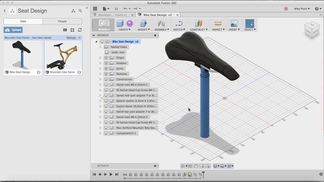 Autodesk Fusion 360 - Distributed design short demo Full HD,1080p