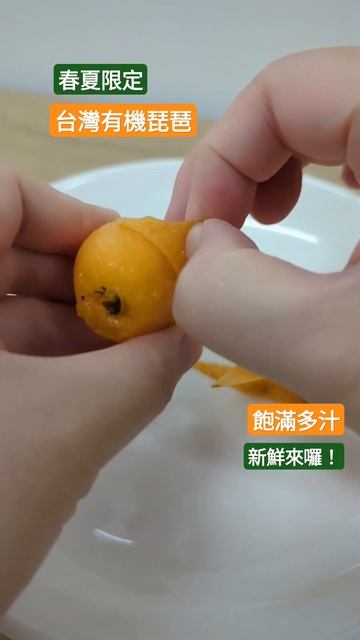 春夏限定【台灣 有機 枇杷】新鮮到貨囉~馬上剝開來看，果然飽滿多汁，枇杷味濃~ #枇杷 #有機  #loquat  #珍田生機 #shorts #台灣水果 #satisfying