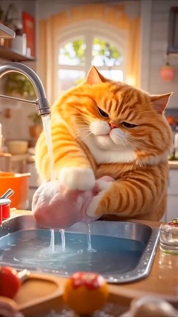 Cat Ai animated video Cat funny video #funny #pets #cat #adoptcat #mycat