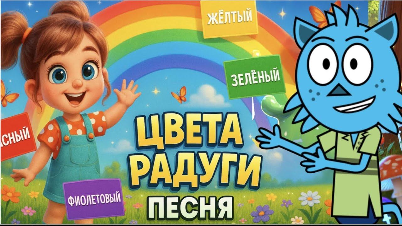 Цвета радуги для детей | Песня с Мурзиком  Учим цвета играя!