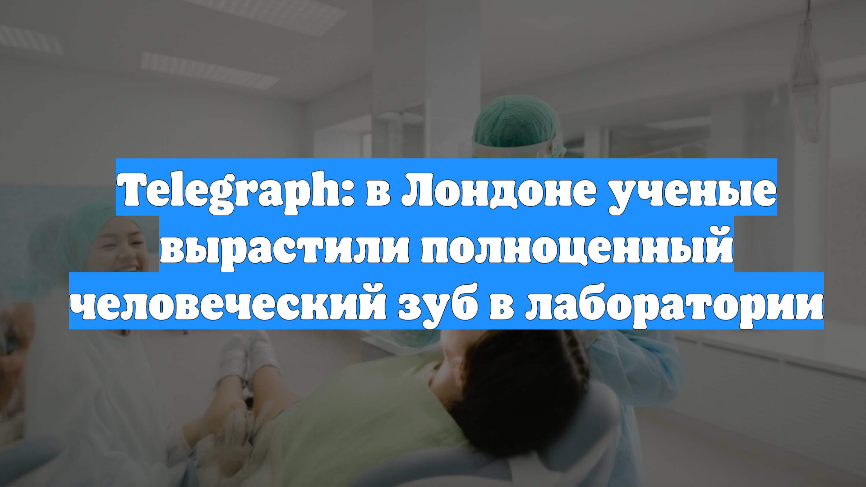 Telegraph: в Лондоне ученые вырастили полноценный человеческий зуб в лаборатории