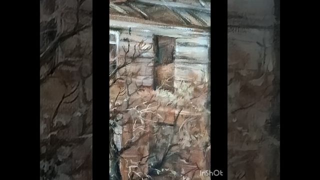 "Гори синим пламенем" или "Вид из окна" серия картин. Художник Котова Лариса