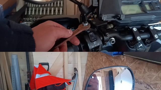 Увеличенные зеркала заднего вида на скутер Танк150. Доработка. Тюнинг.