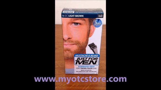 Just For Men Brush-In Mustache, Beard and Sideburns, Light Brown